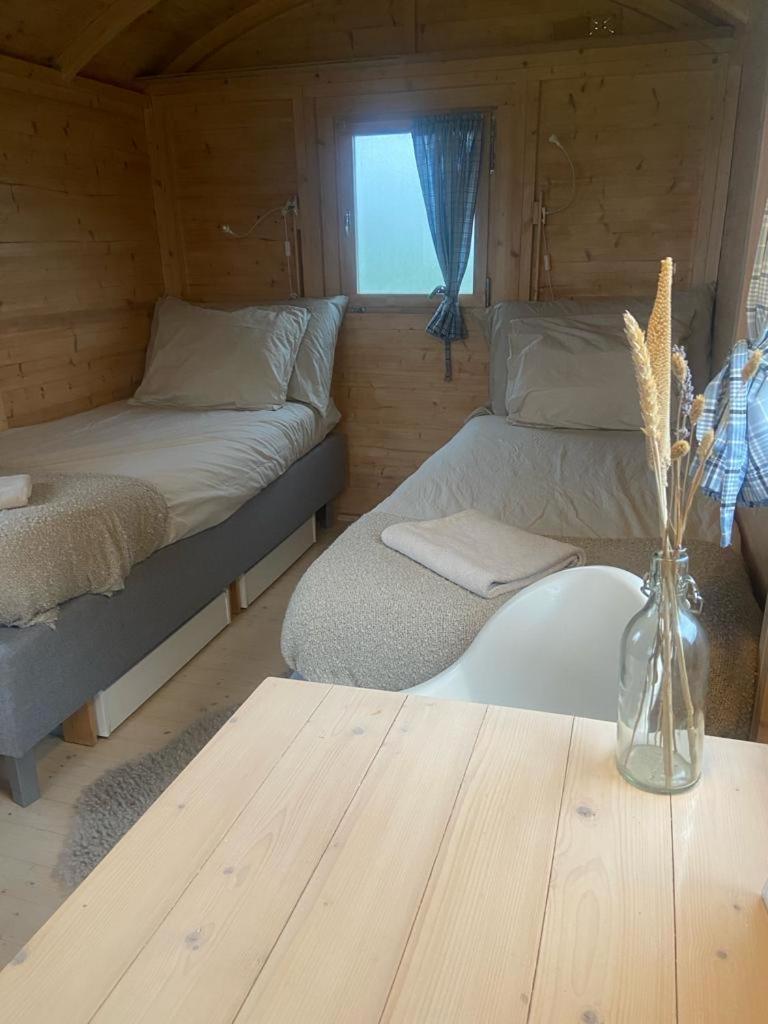Pipowagen Op Camperplaats Vechtdal Panzió Nieuwleusen Kültér fotó