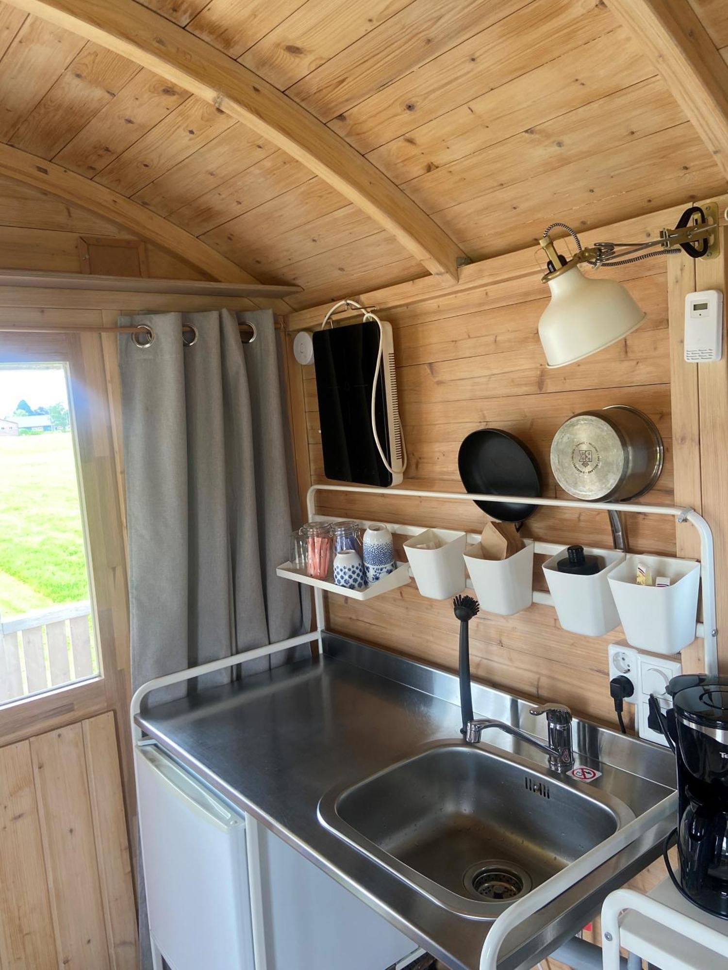 Pipowagen Op Camperplaats Vechtdal Panzió Nieuwleusen Kültér fotó